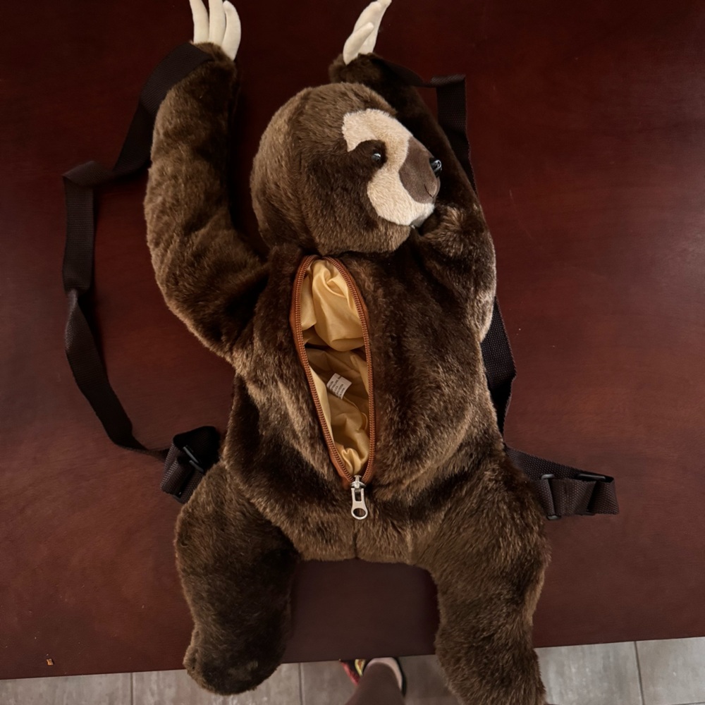 Brown Sloth Plush Backpack - image 5
